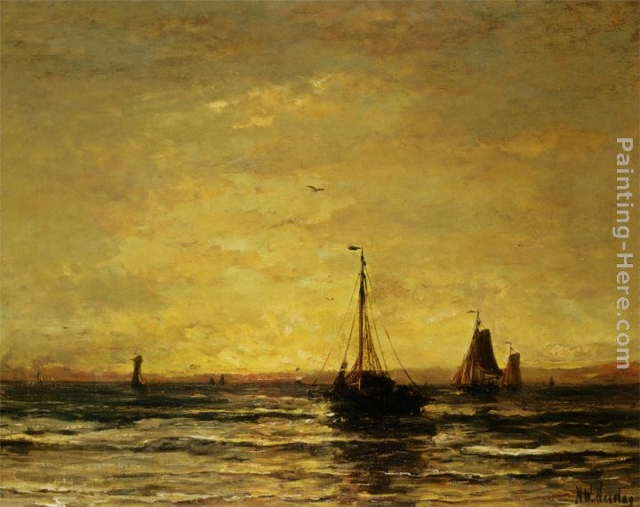 Hendrik Willem Mesdag The Return of the Fleet at Sunset
